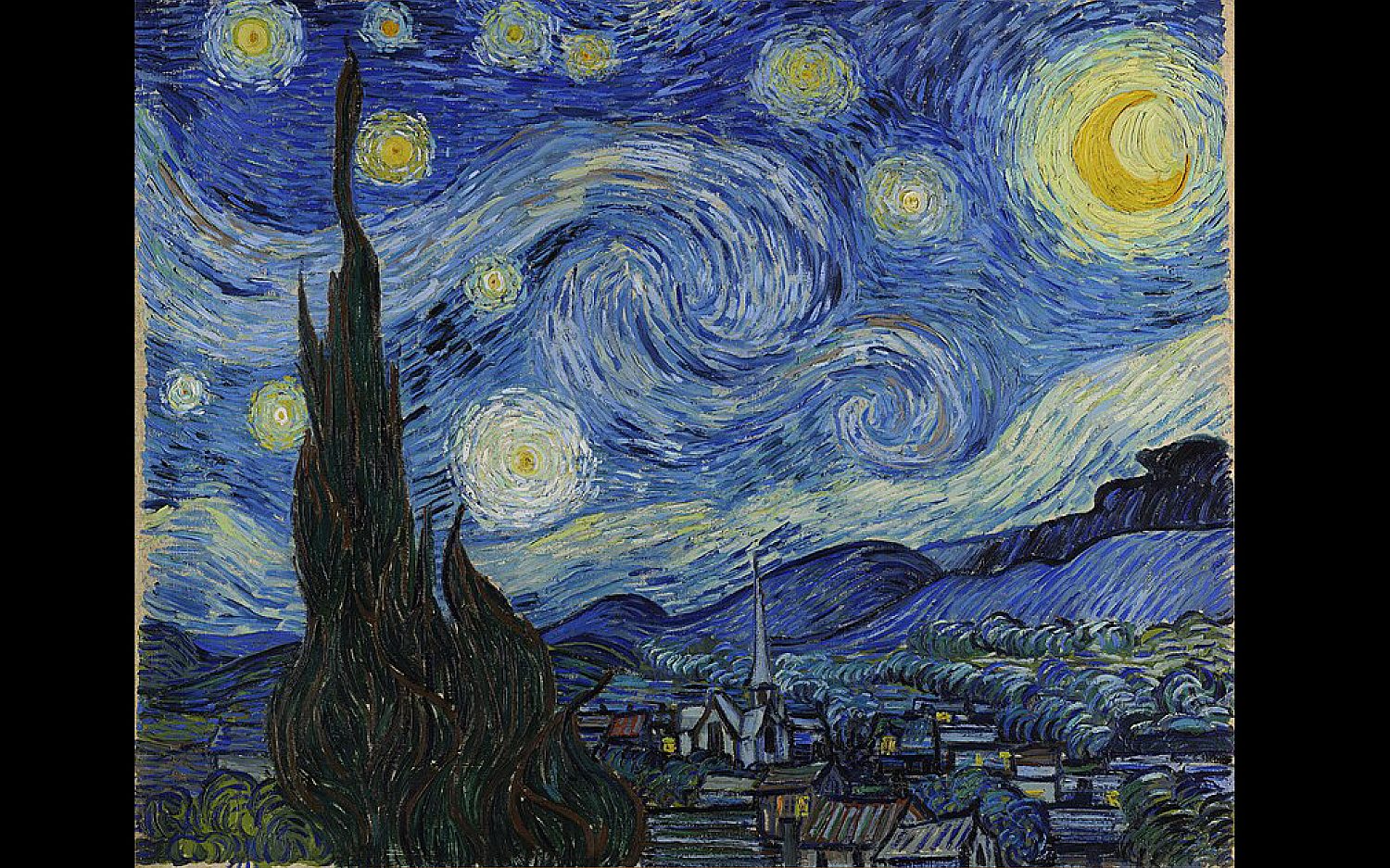 2 Van Gogh Starry Night Public domain