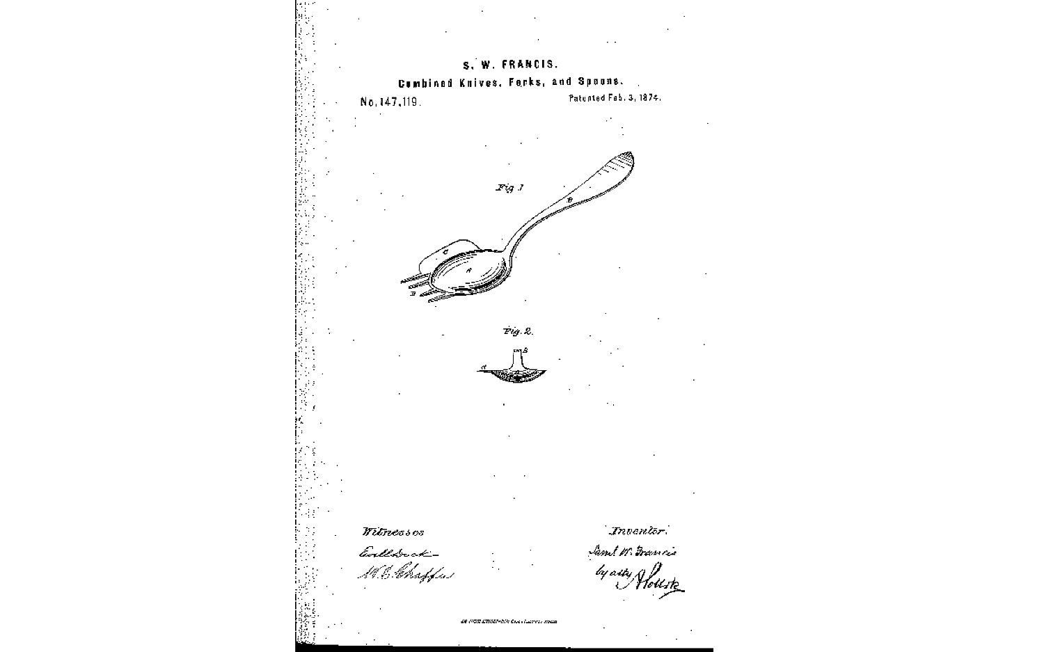 2 Patent for spork US