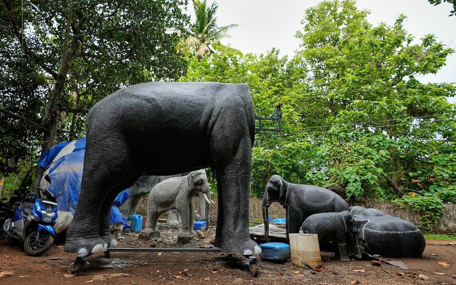 3 Robotic elephants AP
