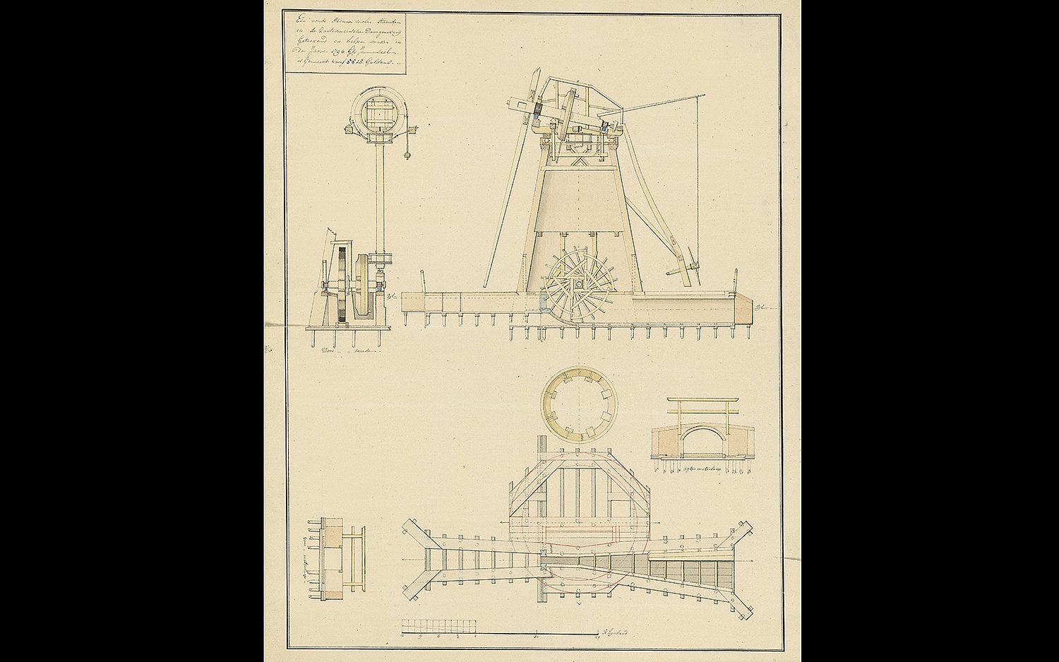 4 dutch windmills public domain