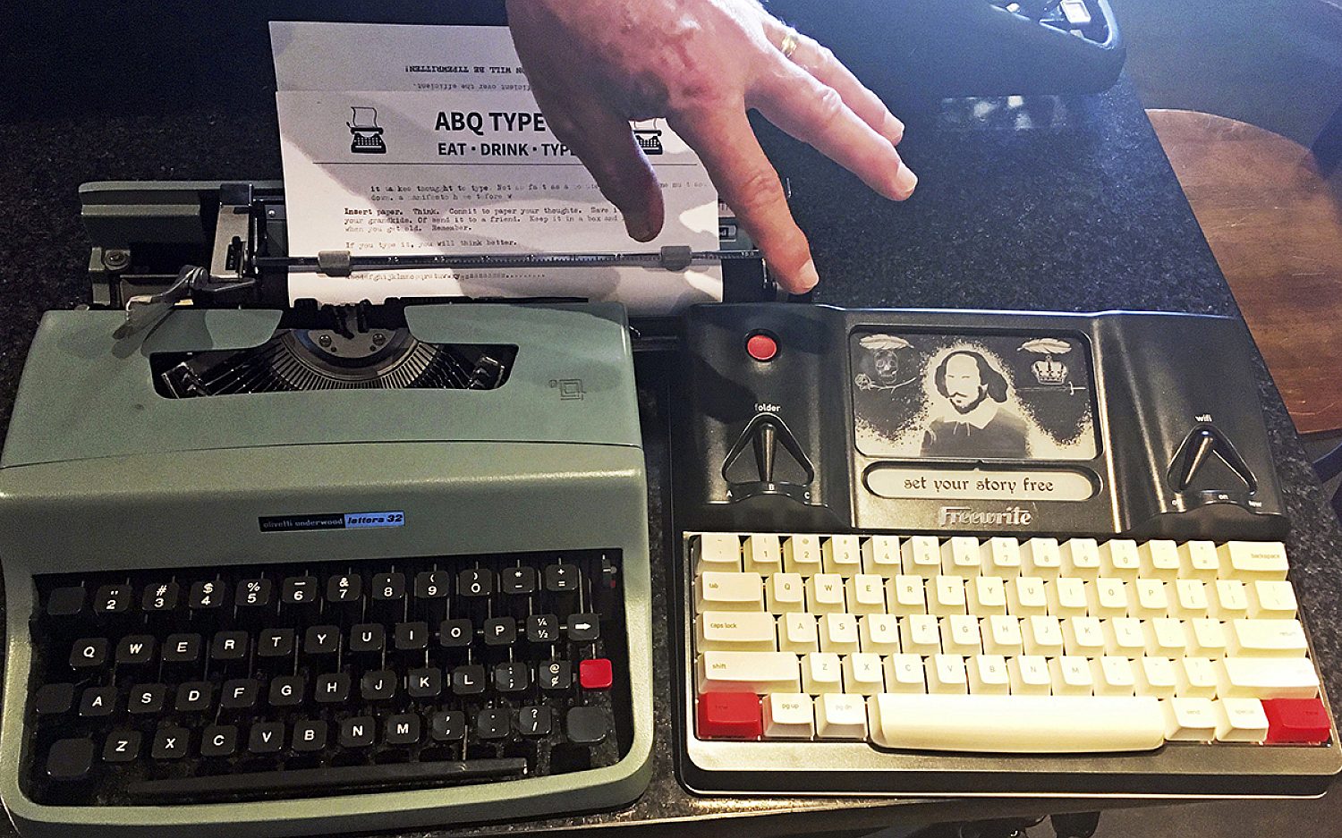 5 how typewriter AP k